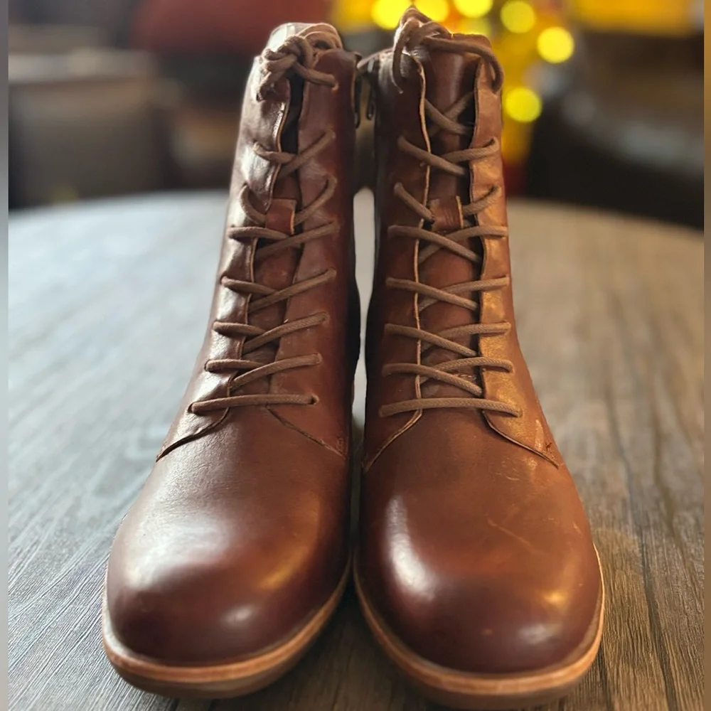 Kork-Ease Women's Calista Tan Leather Boots Size 11 Brown - Picture 2 of 5